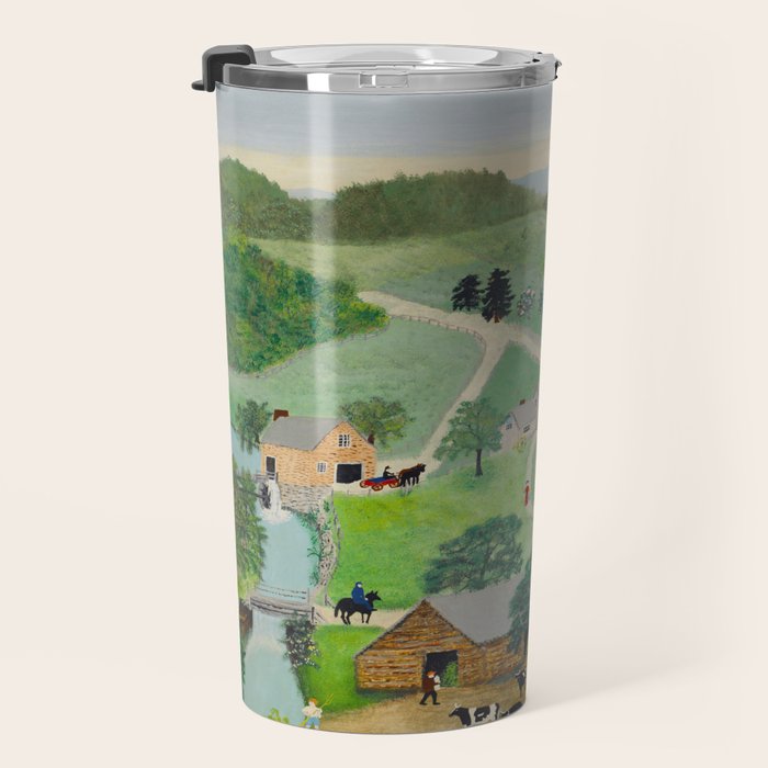 Anna Mary Robertson 'Grandma' Moses The Old Oaken Bucket American Folk Art Travel Mug Gallery Image 3