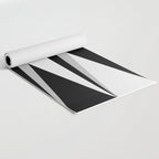 Geometric Triangles VI Black and White Yoga Mat Gallery Image 2