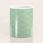 Japanese Waves Pattern Green Coffee Mug Gallery Image 4