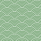 Japanese Waves Pattern Green Coffee Mug Gallery Image 2