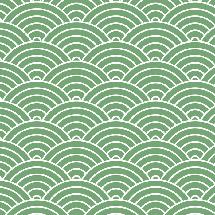 Japanese Waves Pattern Green Coffee Mug Gallery Image 2