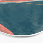 White Streams Through Pastel Shores | Abstract Shapes Design Bath Mat Gallery Image 3