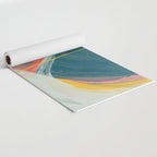 White Streams Through Pastel Shores | Abstract Shapes Design Yoga Mat Gallery Image 2