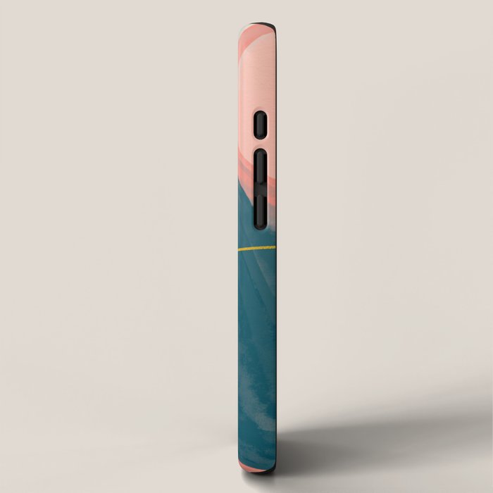 White Streams Through Pastel Shores | Abstract Shapes Design iPhone Case Gallery Image 2