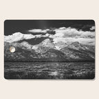 Mountain Summer Escape - Black and White Tetons Cutting Board Gallery Image 1