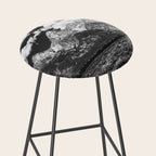 Mountain Summer Escape - Black and White Tetons Stool Gallery Image 2