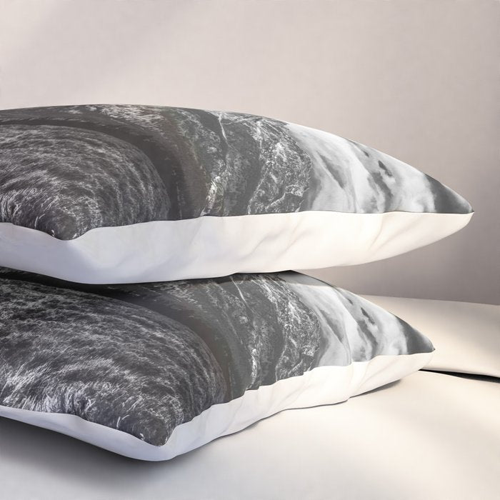 Mountain Summer Escape - Black and White Tetons Pillow Sham Gallery Image 3