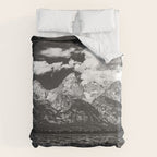 Mountain Summer Escape - Black and White Tetons Comforter Gallery Image 6