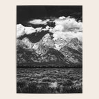 Mountain Summer Escape - Black and White Tetons Poster Gallery Image 4
