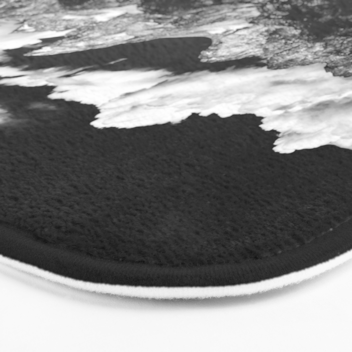 Mountain Summer Escape - Black and White Tetons Bath Mat Gallery Image 3