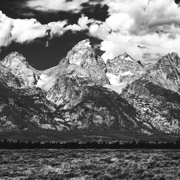 Mountain Summer Escape - Black and White Tetons Coffee Mug Gallery Image 2