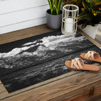 Mountain Summer Escape - Black and White Tetons Outdoor Rug Gallery Image 2