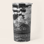 Mountain Summer Escape - Black and White Tetons Travel Mug Gallery Image 1