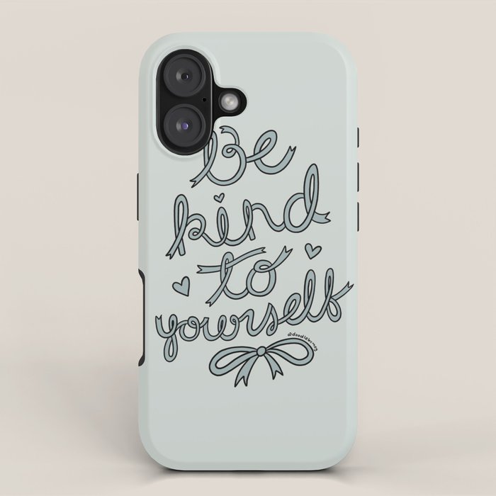 Be Kind To Yourself in Blue iPhone Case Gallery Image 1