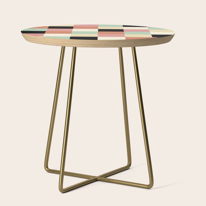 Bold Retro Checks Pattern - Large XXXIV Side Table Gallery Image 1