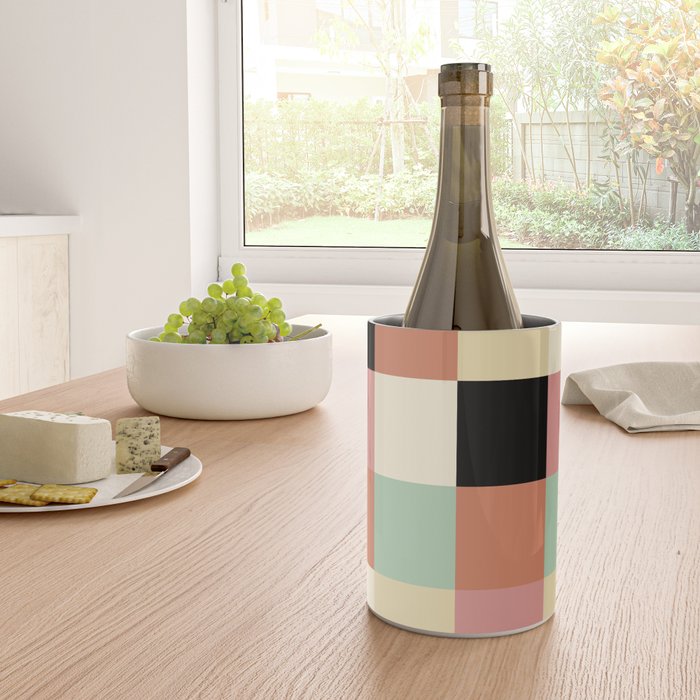 Bold Retro Checks Pattern - Large XXXIV Wine Chiller Gallery Image 4
