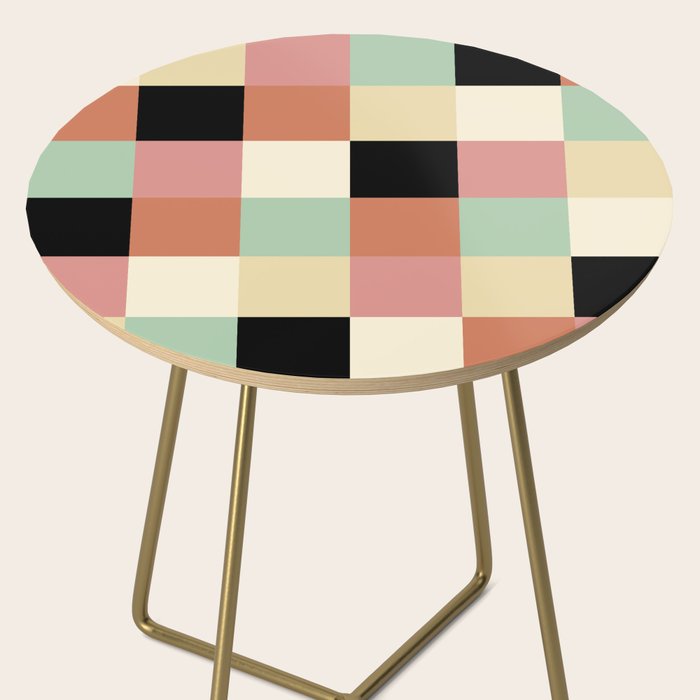 Bold Retro Checks Pattern - Large XXXIV Side Table Gallery Image 2