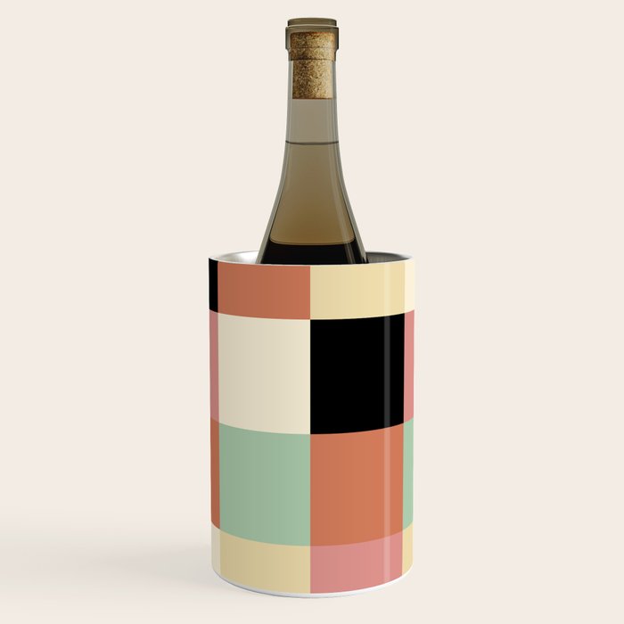 Bold Retro Checks Pattern - Large XXXIV Wine Chiller Gallery Image 1