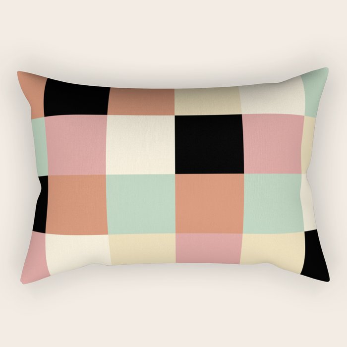 Bold Retro Checks Pattern - Large XXXIV Rectangular Pillow Gallery Image 2