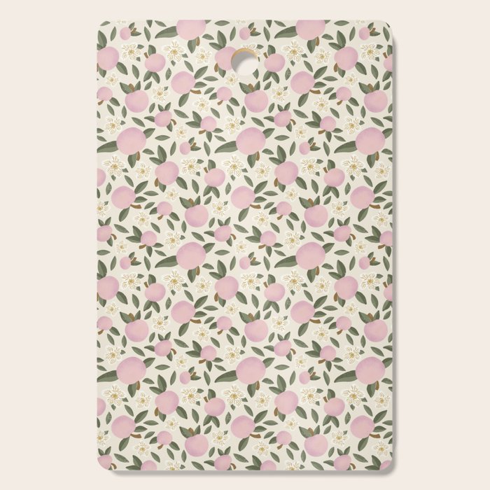 Pink Textured Apples for Rosh Hashanah Cutting Board Gallery Image 1