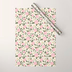 Pink Textured Apples for Rosh Hashanah Wrapping Paper Gallery Image 1