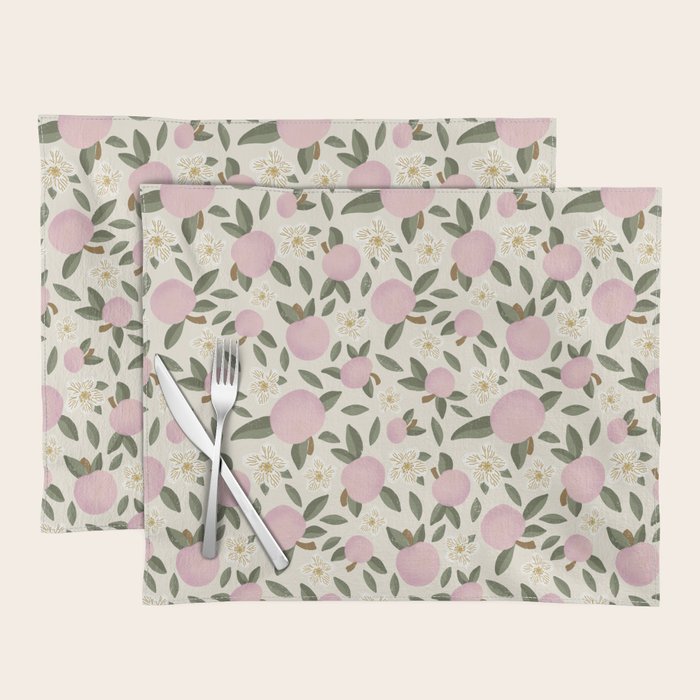 Pink Textured Apples for Rosh Hashanah Placemat Gallery Image 1