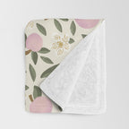 Pink Textured Apples for Rosh Hashanah Throw Blanket Gallery Image 3