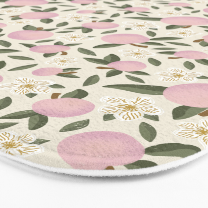 Pink Textured Apples for Rosh Hashanah Bath Mat Gallery Image 3