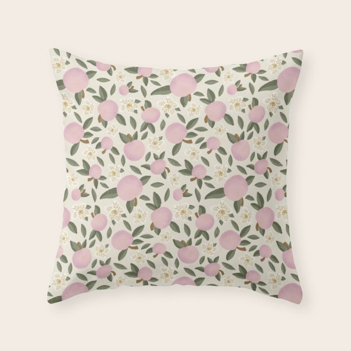Pink Textured Apples for Rosh Hashanah Throw Pillow Gallery Image 6