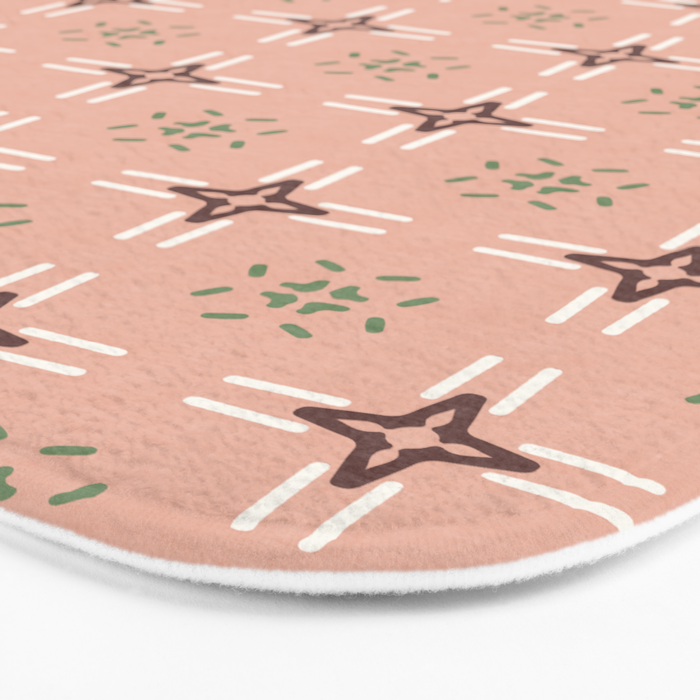 Crossroads Geometric Peach Multi Bath Mat Gallery Image 3