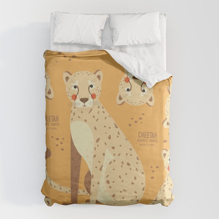 Cheetah, Wildlife of Africa Duvet Cover Gallery Image 1