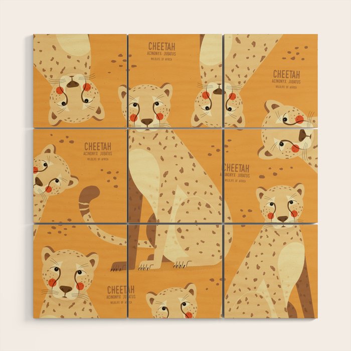 Cheetah, Wildlife of Africa Wood Wall Art