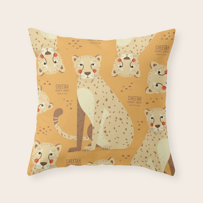 Cheetah, Wildlife of Africa Throw Pillow Gallery Image 6