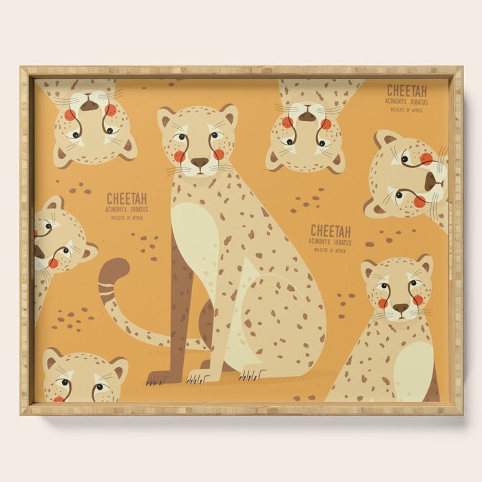 Cheetah, Wildlife of Africa Serving Tray Gallery Image 1