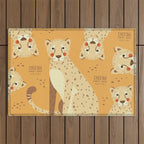 Cheetah, Wildlife of Africa Outdoor Rug Gallery Image 1