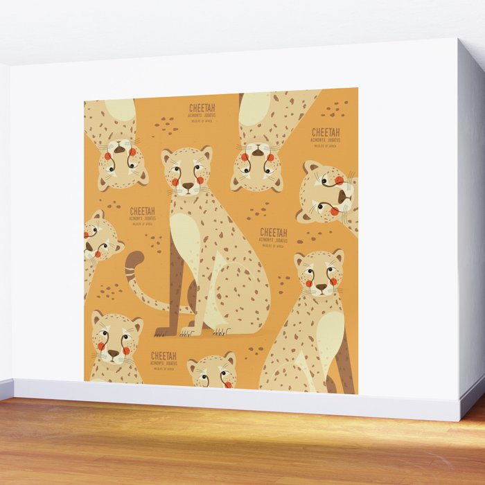 Cheetah, Wildlife of Africa Wall Mural Gallery Image 2