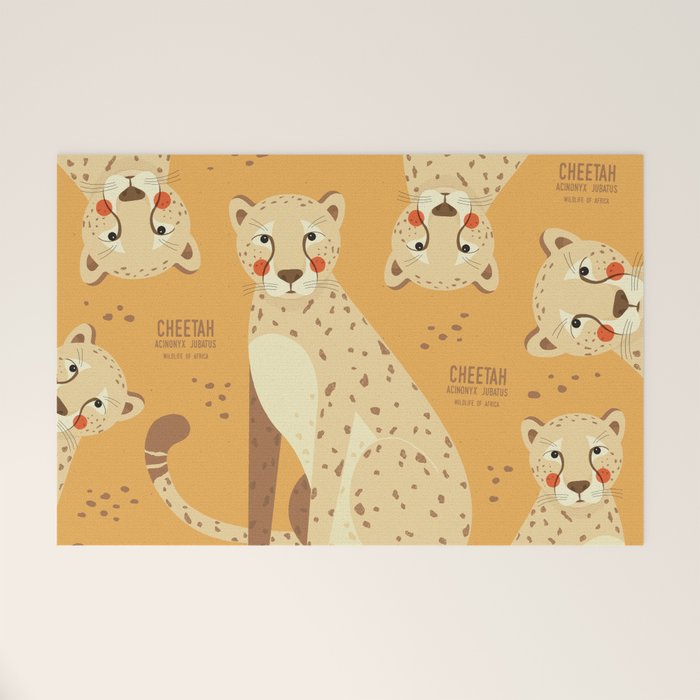 Cheetah, Wildlife of Africa Welcome Mat Gallery Image 1