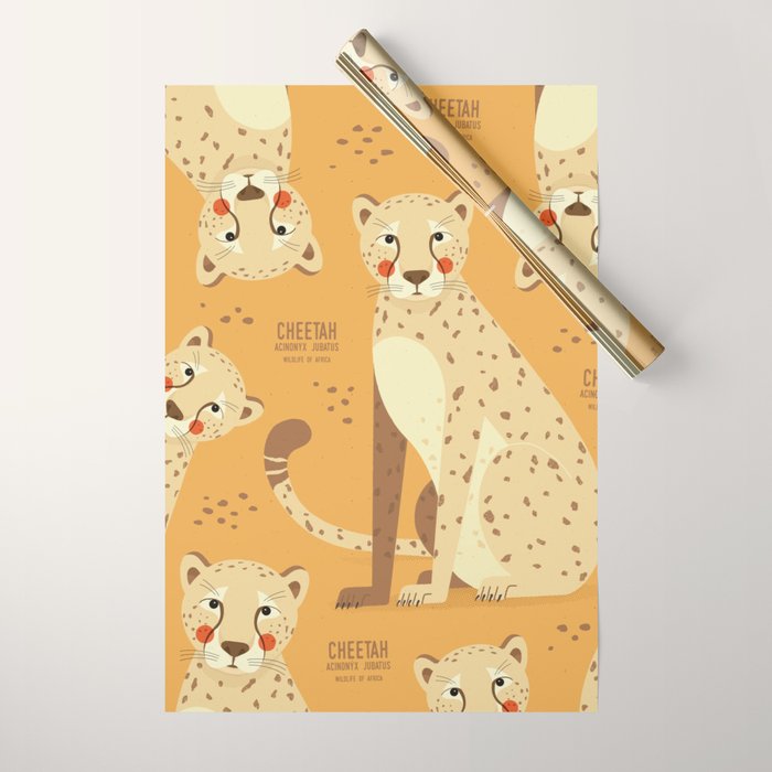 Cheetah, Wildlife of Africa Wrapping Paper Gallery Image 1