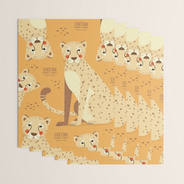Cheetah, Wildlife of Africa Wrapping Paper Gallery Image 3