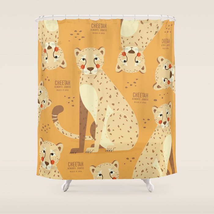 Cheetah, Wildlife of Africa Shower Curtain Gallery Image 1