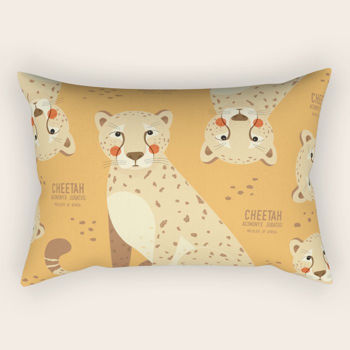 Cheetah, Wildlife of Africa Rectangular Pillow Gallery Image 2