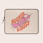 BOOKED AND BUSY (IN CREAM) Laptop Sleeve Gallery Image 1