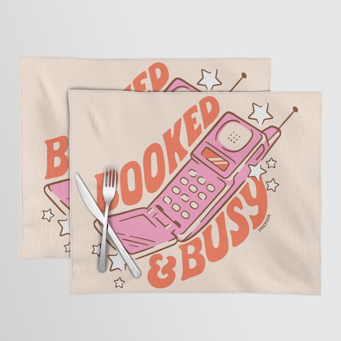 BOOKED AND BUSY (IN CREAM) Placemat Gallery Image 1