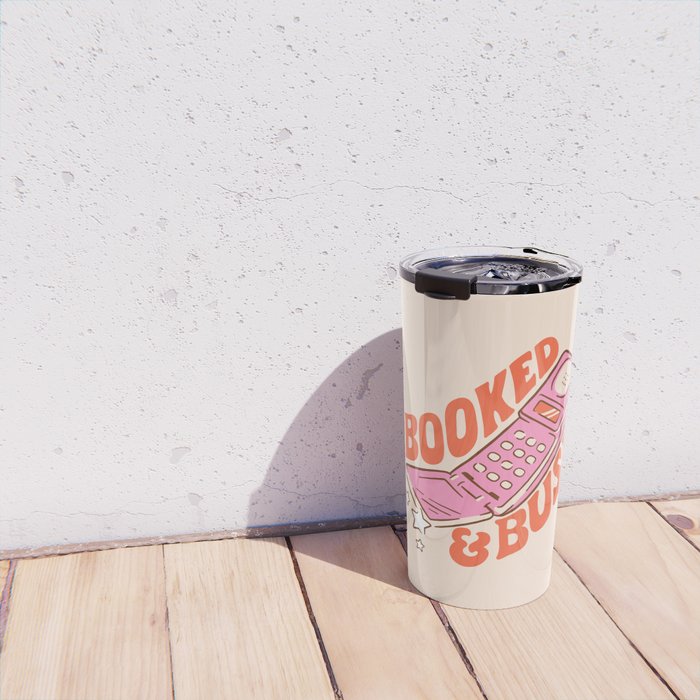 BOOKED AND BUSY (IN CREAM) Travel Mug Gallery Image 4