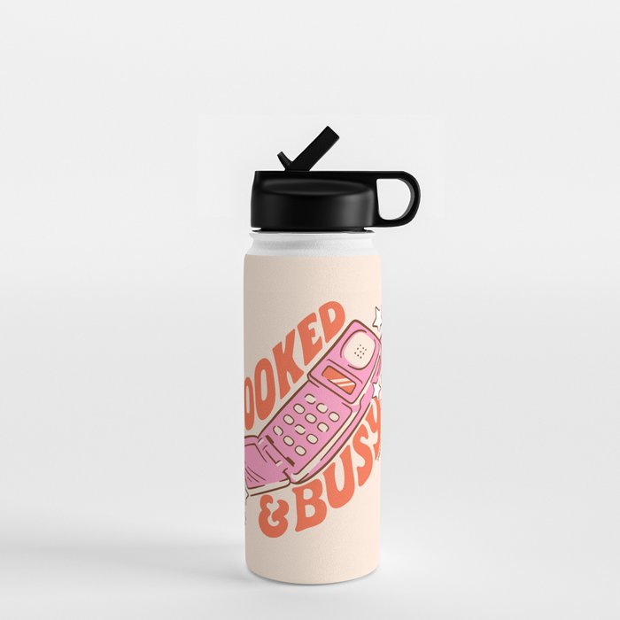 BOOKED AND BUSY (IN CREAM) Water Bottle Gallery Image 1