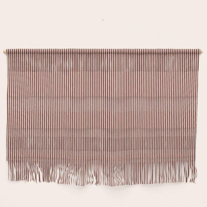 linen textured stripes - rust Wall Hanging Gallery Image 1