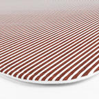 linen textured stripes - rust Bath Mat Gallery Image 3