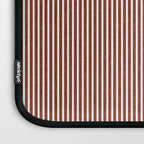 linen textured stripes - rust Laptop Sleeve Gallery Image 3
