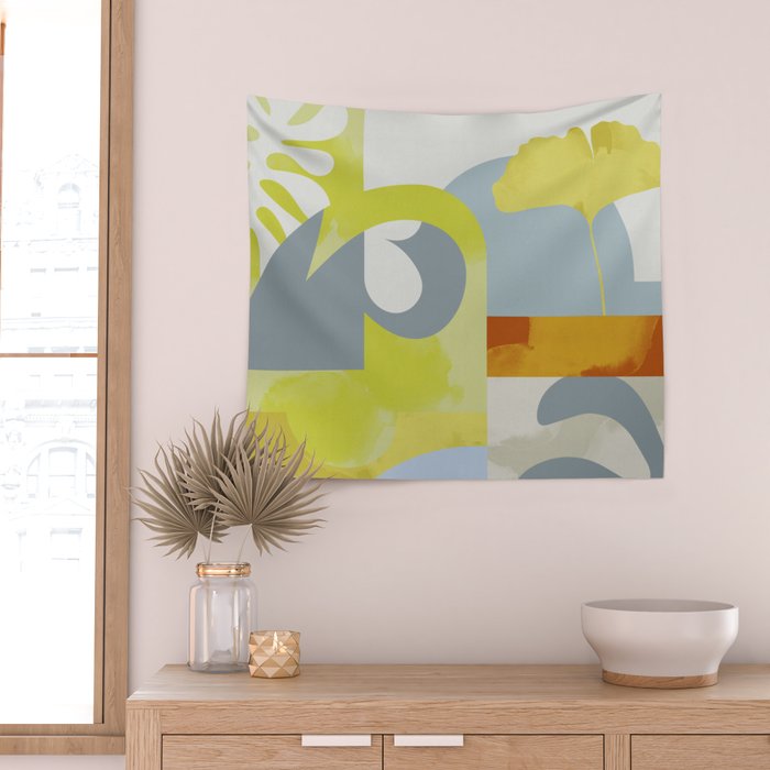 mid mod pastel 3 Wall Tapestry Gallery Image 2