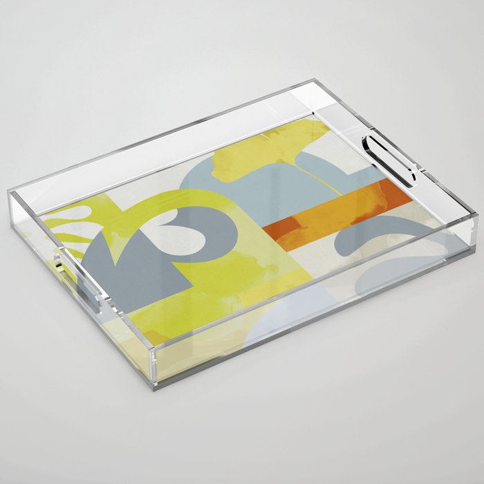 mid mod pastel 3 Acrylic Tray Gallery Image 1